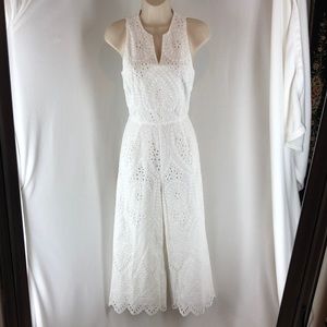 Trina Turk White Eyelet Jumpsuit